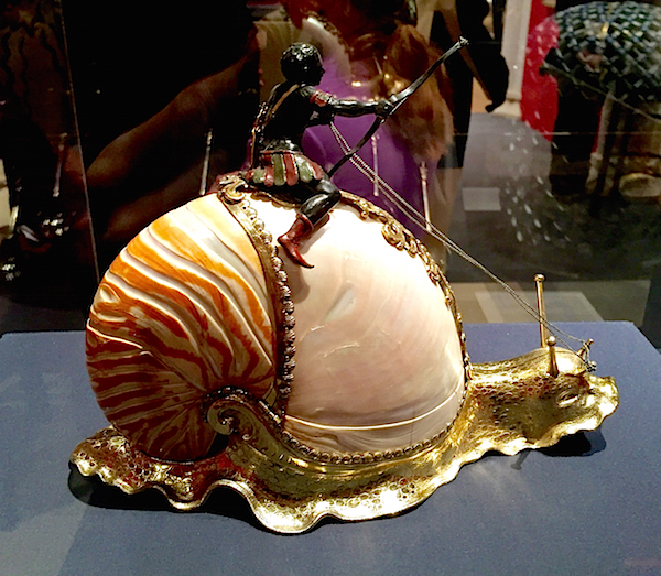 Nautilus snail shell from Wadsworth Atheneum at the Winter Antiques Show