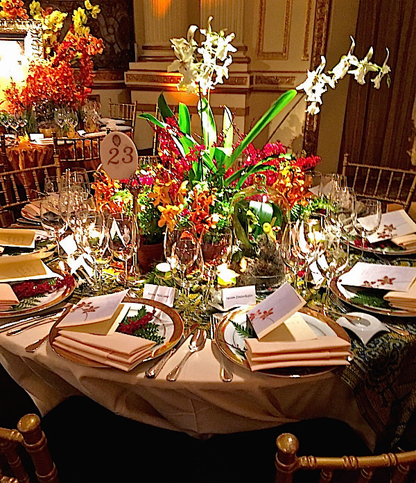 FlowerSchool New York 2016 Orchid Dinner table
