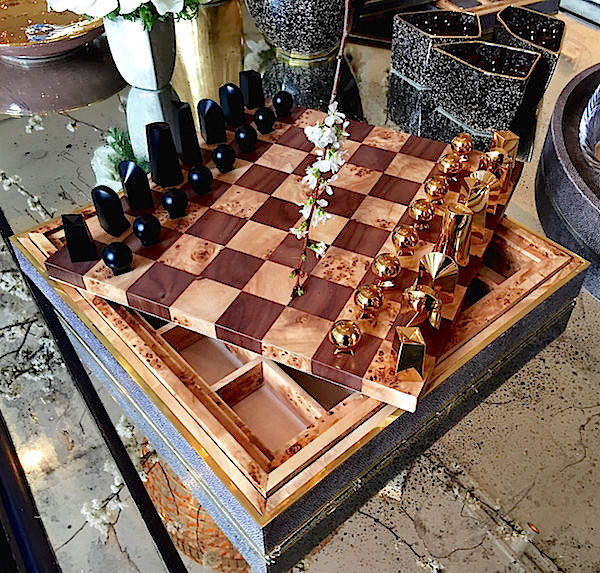 AERIN shagreen chess set
