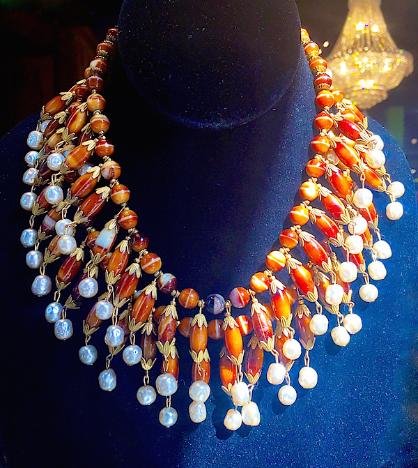 coral necklace in New Orleans