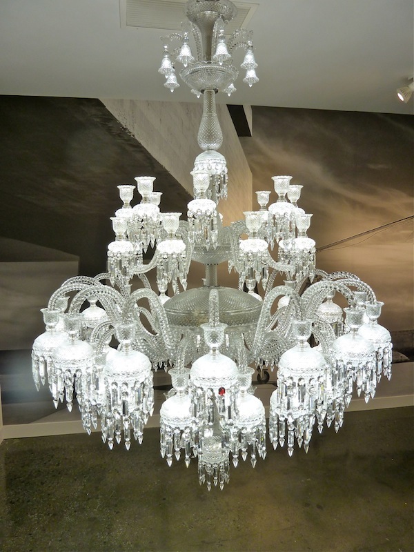 Baccarat chandelier in new Baccarat showroom