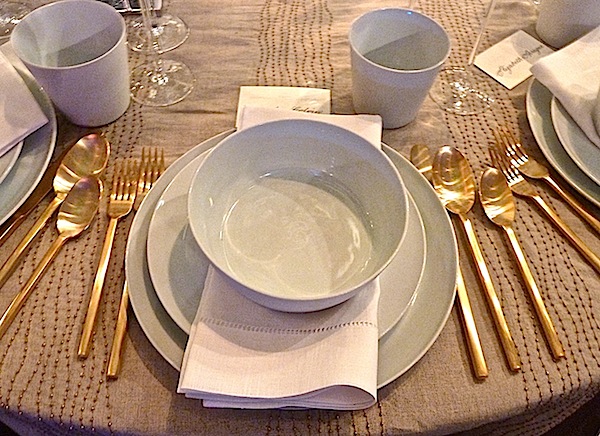 Calvin Klein dinnerware at Orchid Dinner