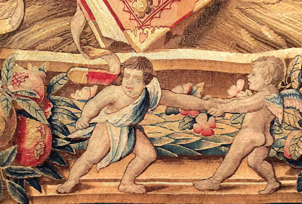 putti detail from Pieter Coecke van Aelst  tapestry