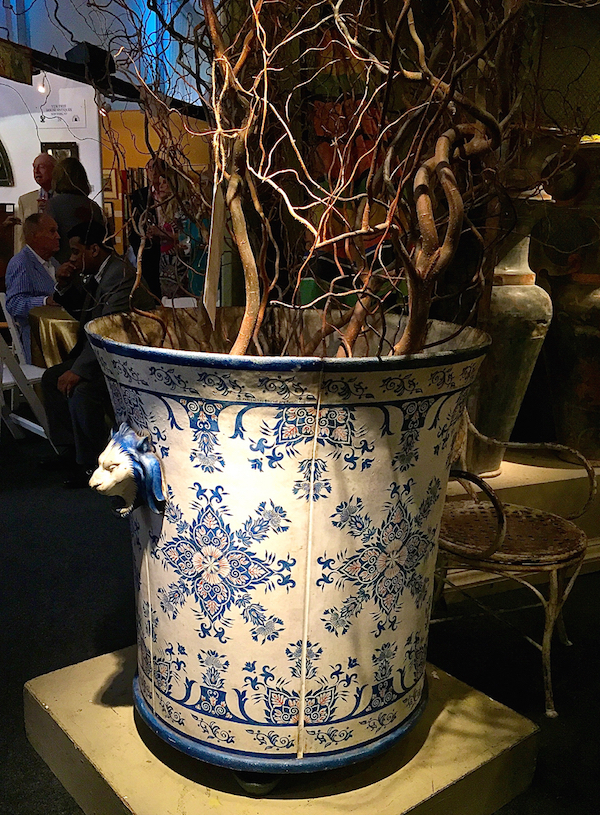 Finnegan Gallery 19th c. French planter at Antiques & Design Show of Nantucket