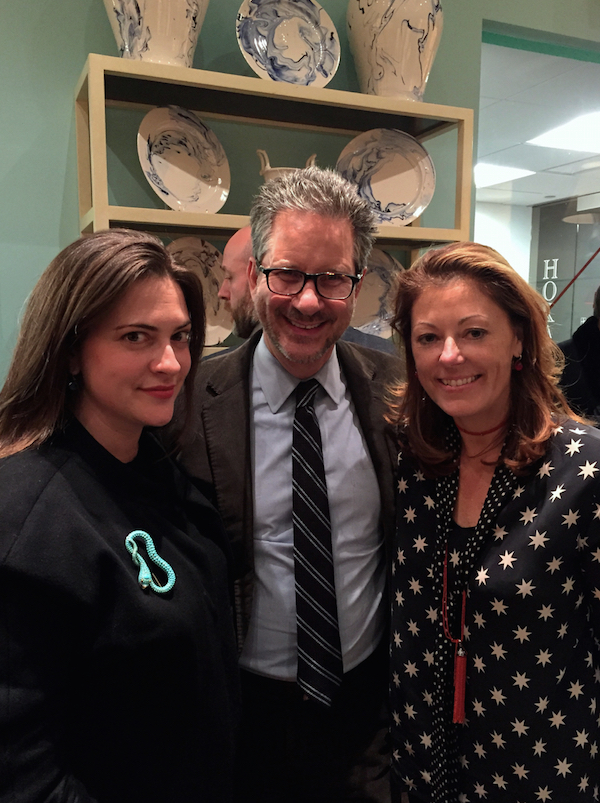 Kate Brodsk,y Michael Boodro and Amanda Nisbet at Christopher Spitzmiller opening