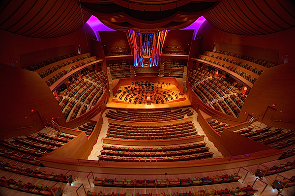 Interior of Frank Gehry's Walt Disney Concert Hall