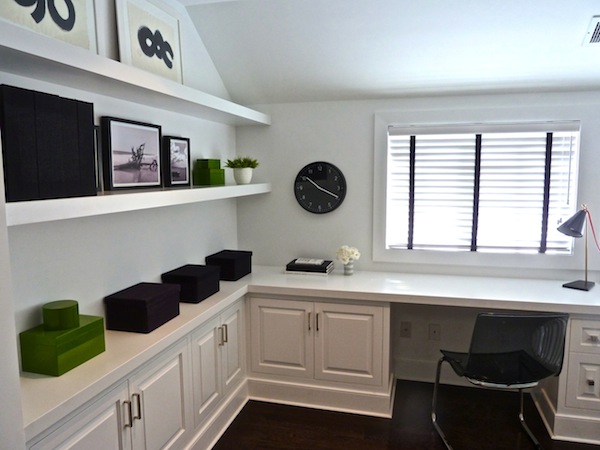 Home office in Kensett Piper model home in luxury CT condo community