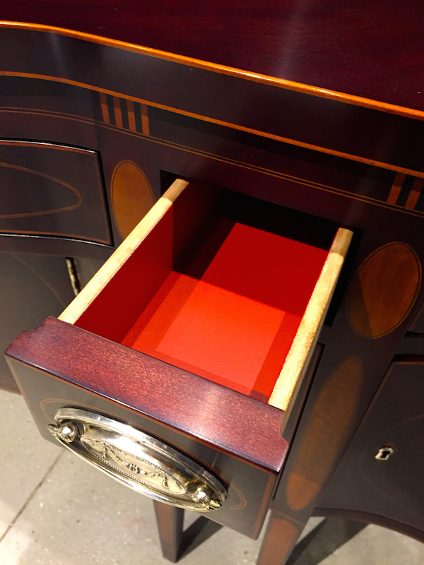 Kindel custom colored interior drawer