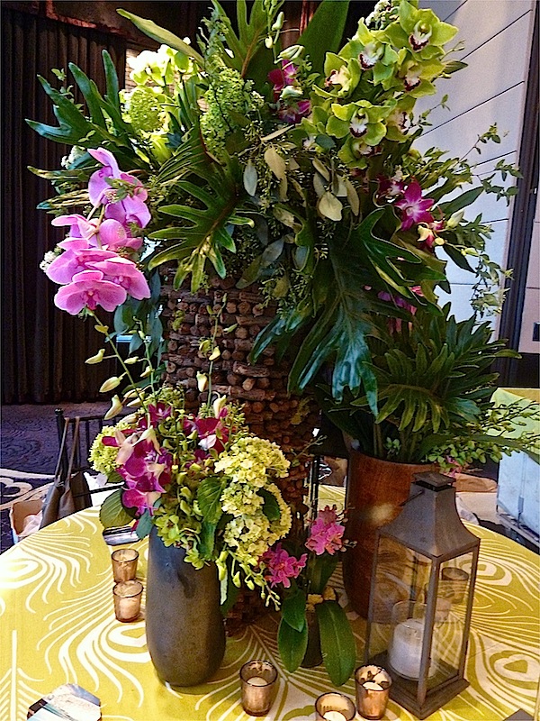 Laura Bohn orchid dinner table