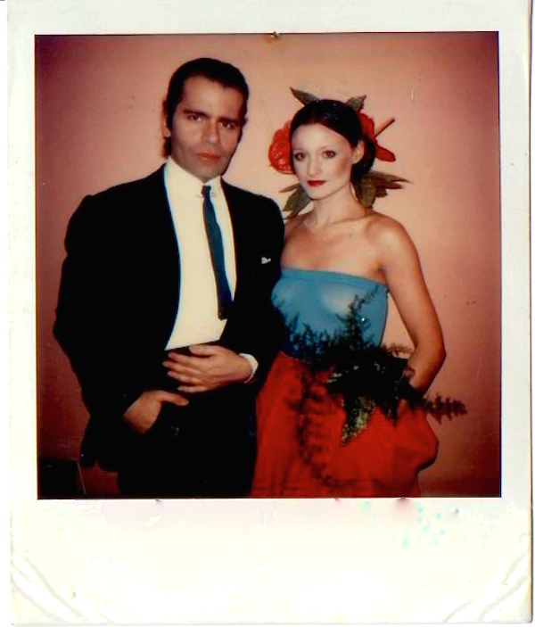 Marian McEvoy and Karl Lagerfeld