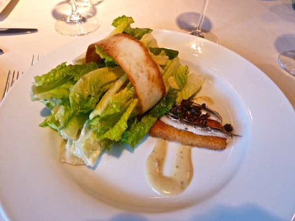 Caesar salad at the Mayflower Inn