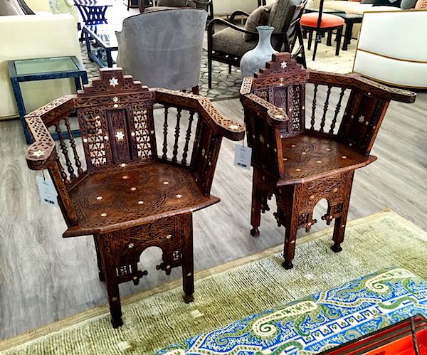 Moroccan chairs at Anthony Lawrence Home