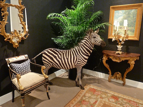 Ryan Korban zebra in Sotheby showhouse