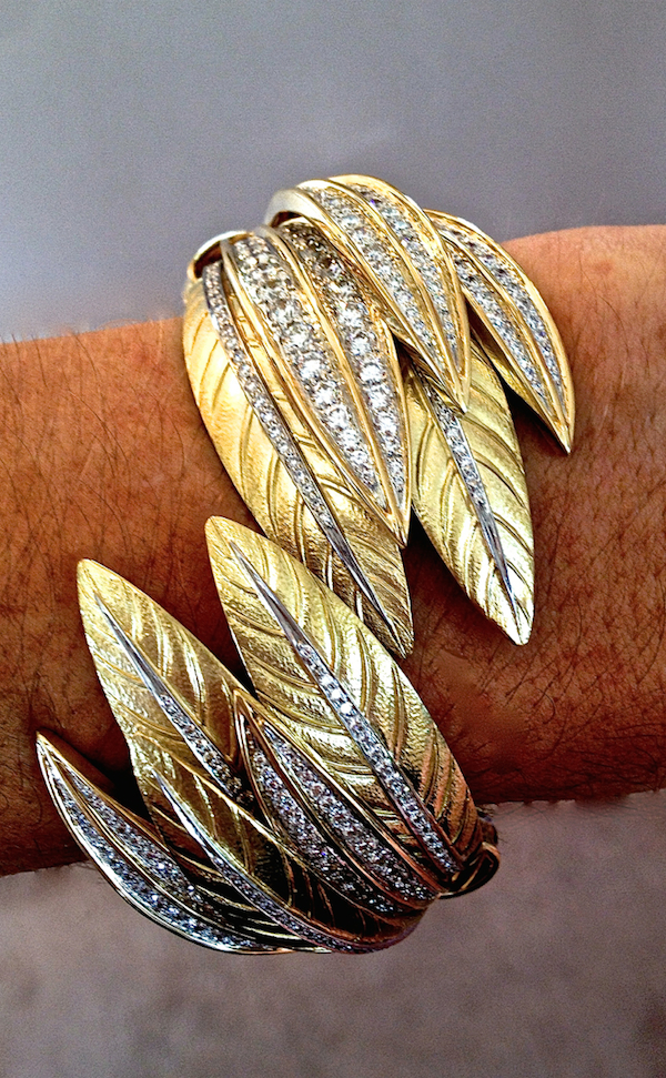 Verdura 75th anniversary collection Feather bracelet