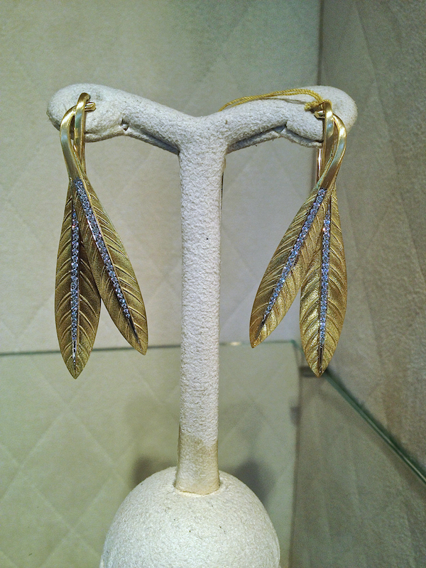 Verdura Feather earrings