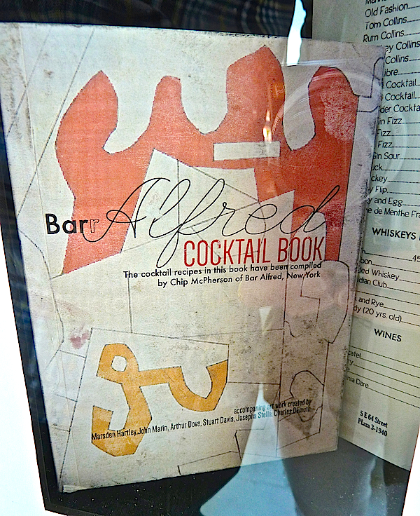 bar alfred cocktail book in Doug Meyer Legends window