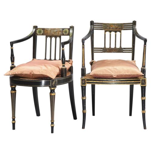 Regency gilt armchairs in Doyle New York auction