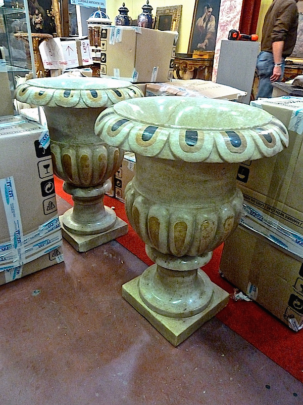 urns at the parma antiques fair