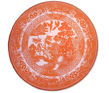 willow ware orange