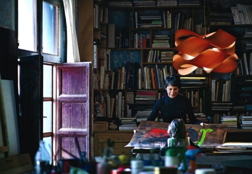 LZF founder Marivi Calvo in her Valencia, Spain library