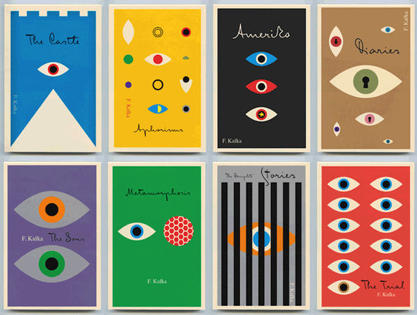 Peter Mendelsund book jackets for Kafka series