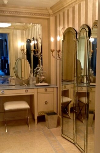 Women’s powder room designed by Klaff’s in the Connecticut governor’s residence