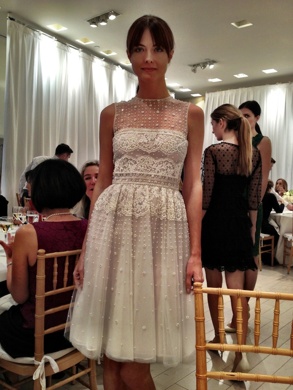Valentino intricate white lace dress