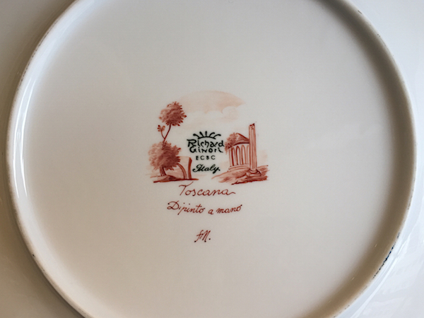 Richard Ginori hand painted plate