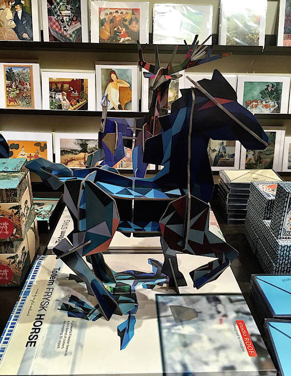 Totem cardboard horse at the Metropolitan Museum Paper Project