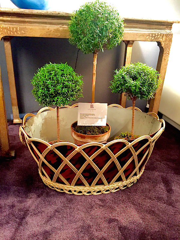 tole planter from Liz O'Brien at Winter Antiques Show