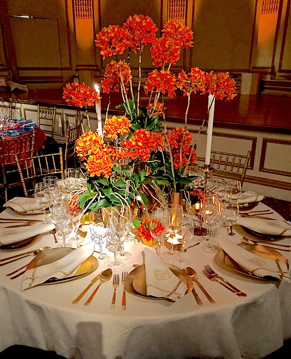 Beth Webb 2016 Orchid Dinner table