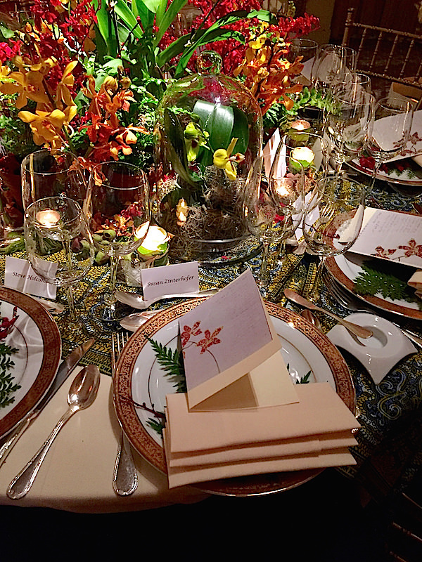 FlowerSchool New York 2016 Orchid Dinner table