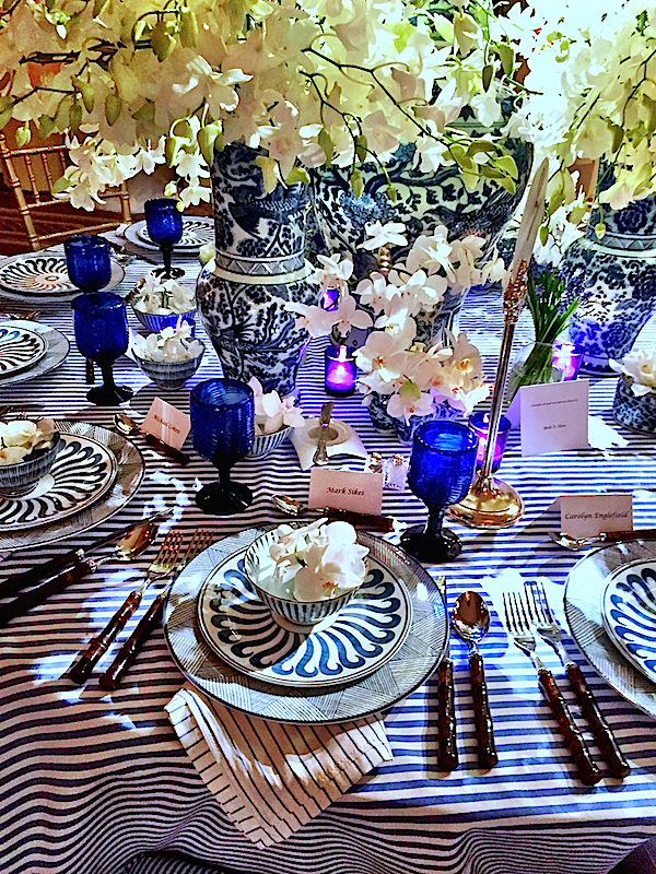 Mark D. Sikes Botanical Garden Orchid Dinner table