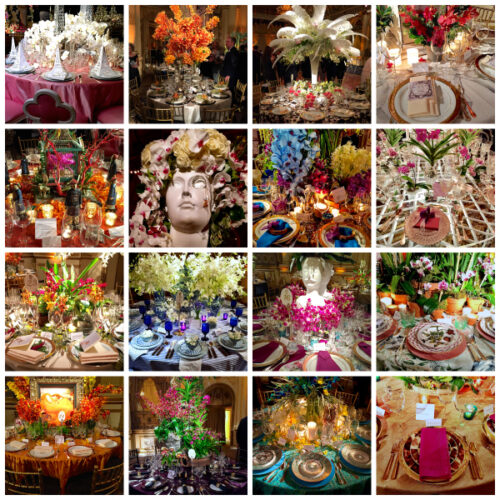 the NYBG Orchid Dinner Collage