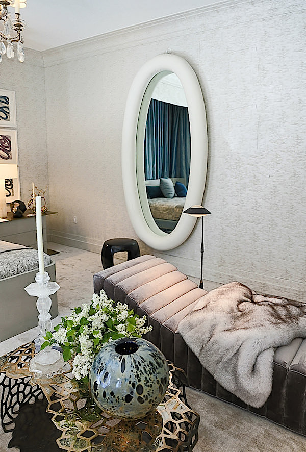 HM Luther mirror in Drake Anderson Kips Bay bedroom