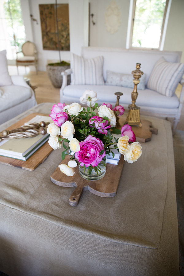 Patina Farm living room vignette with wood