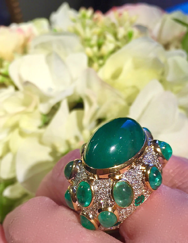 Tony Duquette emerald ring