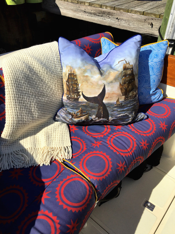 Audrey Sterk fabrics on Barton & Gray yacht