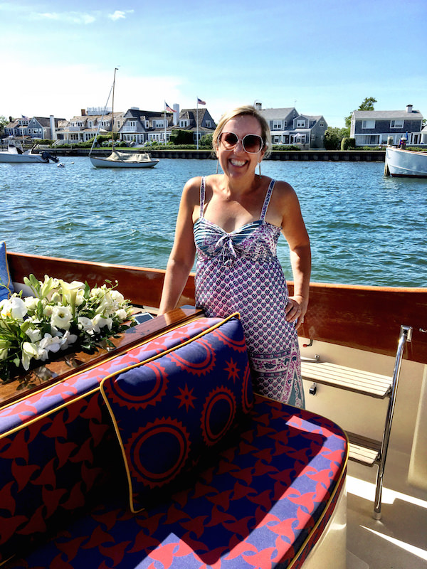 Audrey Sterk on her Barton & Gray decorated boat