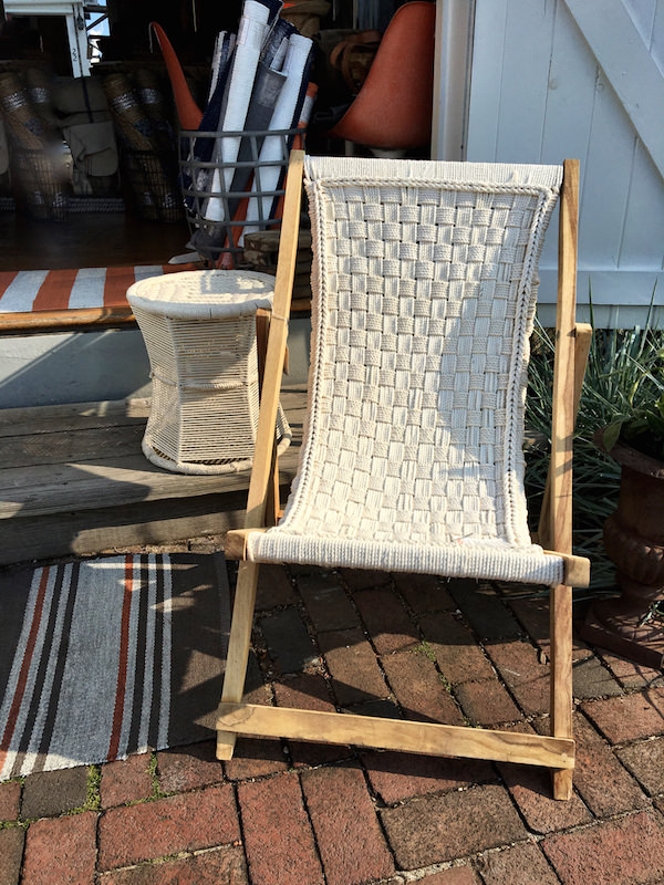 Rope furniture at Space Nantucket