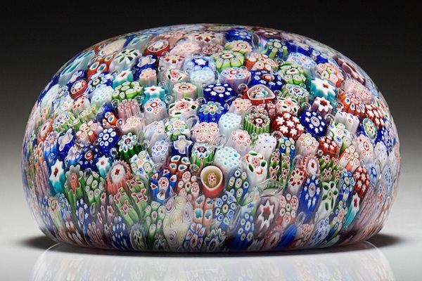 a-baccarat-dated-close-millefiori-weight-side-view