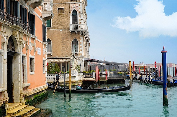 arriving by gondola at Palazzo Ca'nova Venice-1