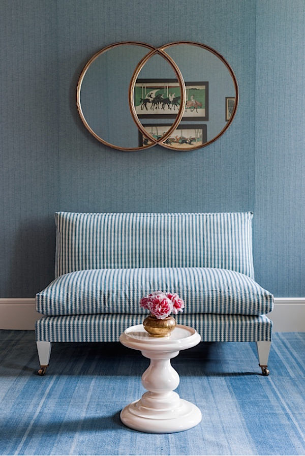 Soane Venn Mirror and Jajim Stripe in Azure-1