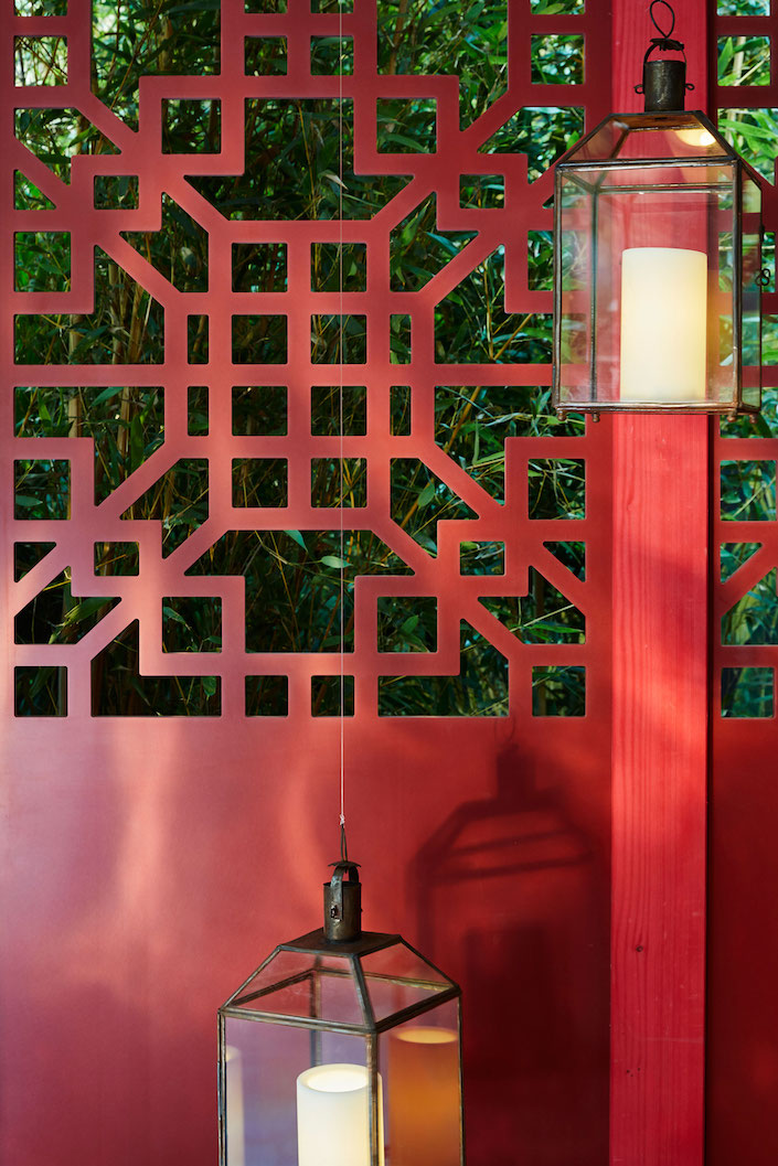 Corian Cabana Club Idarica Gazzoni Chinese Meditation Room fretwork