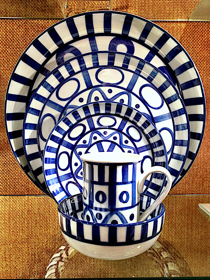 Dansk blue and white Arabesque