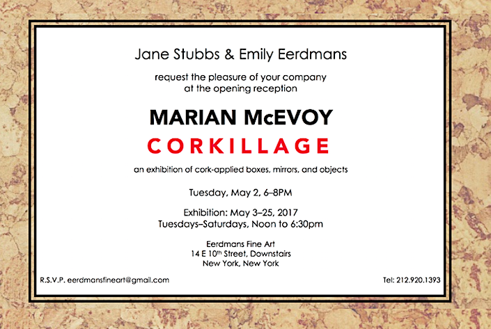 Eerdmans Fine Art invitation to Marian McEvoy Corkillage show