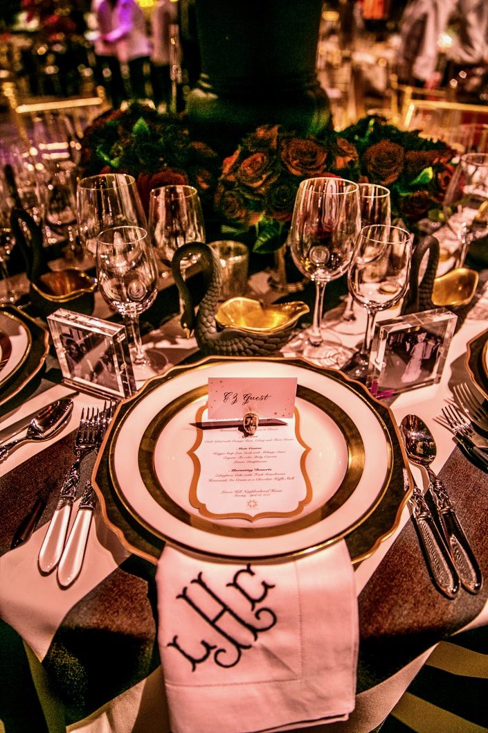 Lindsey Coral Harper table at the 2017 Lenox Hill Neighborhood Gala detail