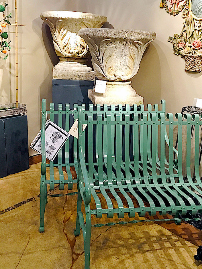19th c. garden benches from Aileen Minor