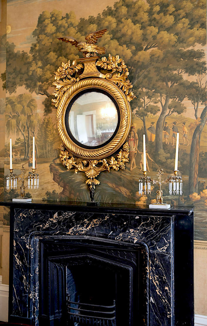 Charleston William C. Gatewood house dining room with de Gournay wallpaper