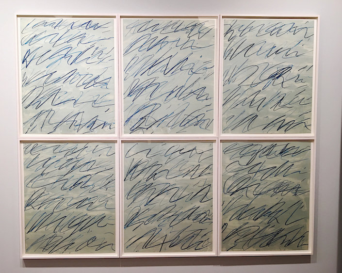 Cy Twombly Roman notes lithographs at Galerie Bastian at TEFAF New York Spring